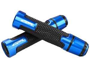 YLFDC 7/8 "22 مللي متر مقود الدراجة النارية مع نهايات قبضة لهوندا CBR 600RR F4 F4I CBR 1000RR 954RR 929RR 900RR (أزرق)