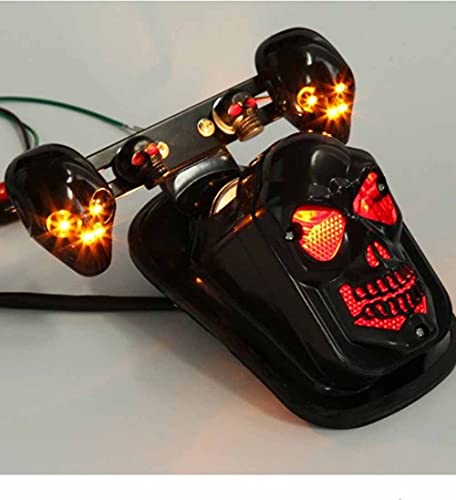 TEBOCR دراجة نارية جمجمة الذيل ضوء متكامل بدوره إشارة الجمجمة شكل غلاف أسود كهرماني LED الفرامل الضوء الخلفي أضواء Led مناسبة ل Har-ley TEBOCR دراجة نارية جمجمة الذيل ضوء متكامل بدوره إشارة الجمجمة شكل غلاف أسود كهرماني LED الفرامل الضوء الخلفي أضواء Led مناسبة ل Har-ley