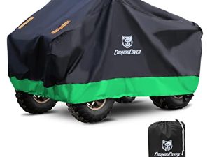 غطاء CoukouCover ATV ، قماش أكسفورد شديد التحمل 300D شرائط عاكسة مقاومة للماء مقاومة لجميع الأحوال الجوية (XXXL 100 "أخضر)