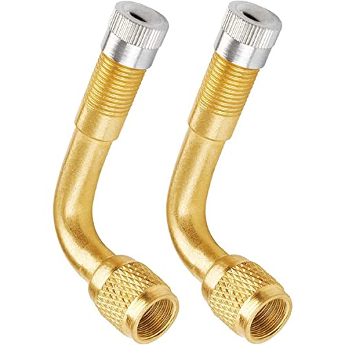 LEEGAWU 2-Pack Tire Valve Extension ، محول نحاسي بزاوية 90 درجة من صمام الإطار متوافق مع سيارات الركاب وعربة الأطفال والدراجات والدراجات النارية والمقطورات والمركبات الترفيهية والمركبات الترفيهية (90 درجة) LEEGAWU 2-Pack Tire Valve Extension ، محول نحاسي بزاوية 90 درجة من صمام الإطار متوافق مع سيارات الركاب وعربة الأطفال والدراجات والدراجات النارية والمقطورات والمركبات الترفيهية والمركبات الترفيهية (90 درجة)