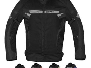 ALPHA CYCLE BIKERS RIDING BIKERS RIDING PROTECTION MOTORCYCLE JACKET MESH CE مصراع (رياح سوداء ، صغيرة)