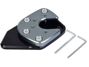 Qiilu Motorcycle Kickstand Side Stand لوحة تمديد لوحة تكبير ل NC750X / X ADV 17-19 (رمادي)