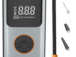 TGBOX Tyre Inflator ضاغط هواء محمول ， 150 PSI تضخم سريع ولاسلكي مع بطارية قابلة لإعادة الشحن ومنفذ من النوع c ، مضخة هواء للسيارة والإطارات والدراجات والدراجات النارية والكرات