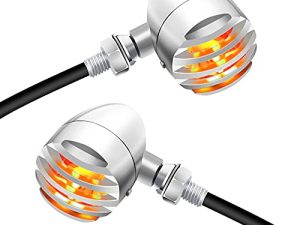 NTHREEAUTO Universal Motorcycle Blinkers Bullet LED Turn Signals Indicator Front متوافق مع Harley Dyna و Honda Shadow و Kawasaki Vulcan و Yahama و Bobber و Suzuki 12V Motorbikes