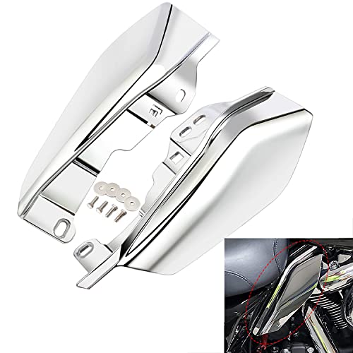 عاكسات الهواء ذات الإطار المتوسط PBYMT واقي حراري متوافق مع Harley Touring Road King Street Electra Glide 2009-2022 (كروم) عاكسات الهواء ذات الإطار المتوسط PBYMT واقي حراري متوافق مع Harley Touring Road King Street Electra Glide 2009-2022 (كروم)