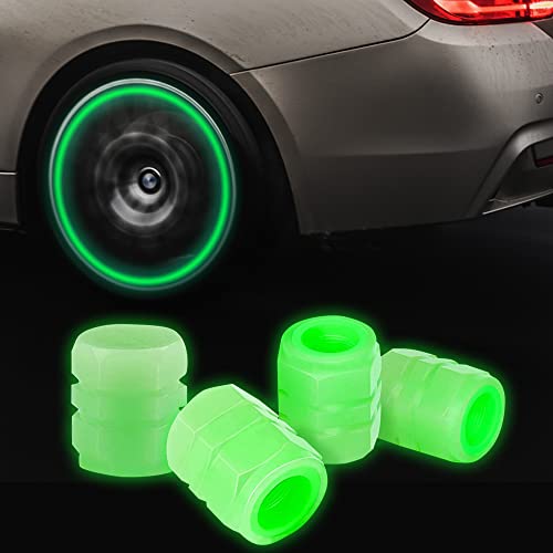 VARGTR 4 قطع أغطية جذعية لصمام الإطارات ، أغطية جذعية لصمام الإطار الخفيف من Noctilucent ، أغطية ضغط إطارات سيارة فلورية عالمية تتوهج في الليل ، مناسبة لمعظم السيارات والدراجات النارية وسيارات الدفع الرباعي والشاحنات (أخضر) VARGTR 4 قطع أغطية جذعية لصمام الإطارات ، أغطية جذعية لصمام الإطار الخفيف من Noctilucent ، أغطية ضغط إطارات سيارة فلورية عالمية تتوهج في الليل ، مناسبة لمعظم السيارات والدراجات النارية وسيارات الدفع الرباعي والشاحنات (أخضر)