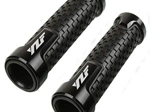 مقابض مقود دراجة نارية غير قابلة للانزلاق مقاس 7/8 "22 مم مقابض مطاطية متوافقة مع YZF 600R R1 98-19 R3 15-19 R6 99-19 R125 08-19 R6S 06-09 R25 14-19 (أسود)
