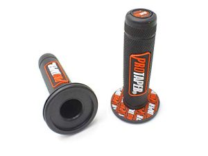 7/8 "22mm مقود الدراجة النارية العالمي Pro Dirt Pit Bike Grips for Yamaha Honda Kawasaki BMW Suzuki (برتقالي)
