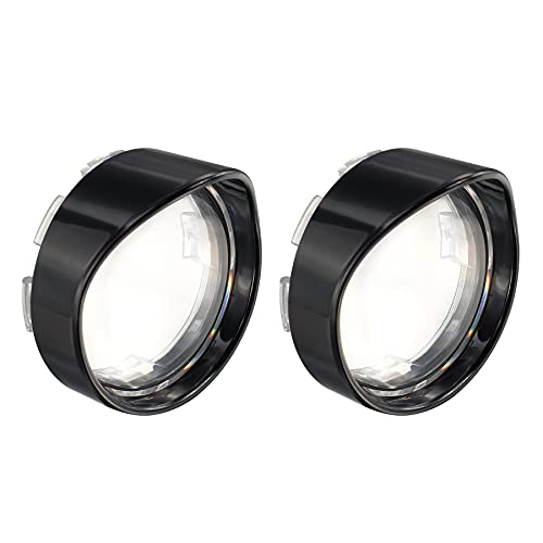 NTHREEAUTO Clear Bullet Turn Signal Lens Cover مع أقنعة سوداء متوافقة مع Harley Sportster Dyna Street Electra Glide Road King Fatboy NTHREEAUTO Clear Bullet Turn Signal Lens Cover مع أقنعة سوداء متوافقة مع Harley Sportster Dyna Street Electra Glide Road King Fatboy