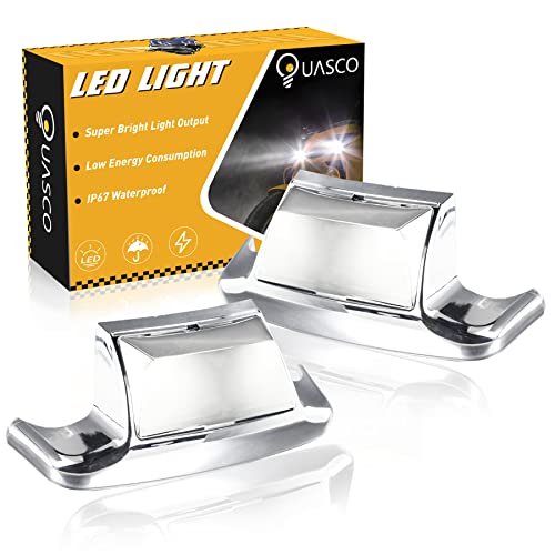 مصابيح رفرف أمامي وخلفي من QUASCO ، مصباح خلفي لفرامل رفرف LED متوافق مع Harley Electra Glide Road King Softail Heritage Touring - عدسة كروم مصابيح رفرف أمامي وخلفي من QUASCO ، مصباح خلفي لفرامل رفرف LED متوافق مع Harley Electra Glide Road King Softail Heritage Touring - عدسة كروم