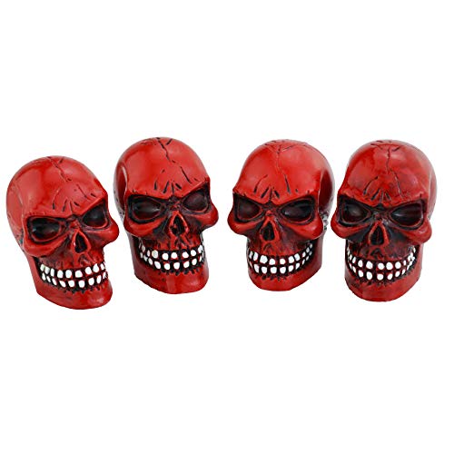 Abfer Skull Tire Wheel Air Cap Valve Stem Covers Car Accessories Decorative Accessories Fit معظم المركبات والشاحنات والدراجات النارية والدراجات النارية ، أحمر Abfer Skull Tire Wheel Air Cap Valve Stem Covers Car Accessories Decorative Accessories Fit معظم المركبات والشاحنات والدراجات النارية والدراجات النارية ، أحمر