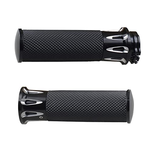 NTHREEAUTO 1 "/ 25mm المقود قبضة اليد قبضة خنق دراجة نارية عالمية متوافقة مع Harley Sportster Iron 883 Dyna Road Electra Glide Softail Touring NTHREEAUTO 1 "/ 25mm المقود قبضة اليد قبضة خنق دراجة نارية عالمية متوافقة مع Harley Sportster Iron 883 Dyna Road Electra Glide Softail Touring