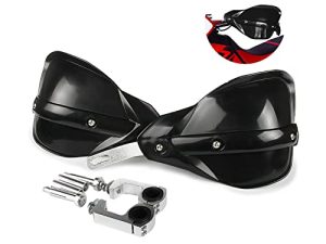 واقيات اليد السوداء من JFG RACING - عالمية لمدة 7/8 "و 1 1/8" قضيب فرشاة للطرق الوعرة ATV لدراجة نارية حفرة الترابية موتوكروس