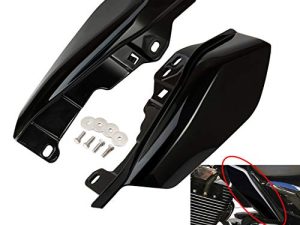 عاكس هواء متوسط الإطار PBYMT متوافق مع Harley Touring Road King Street Electra Glide 2009-2022 (أسود لامع زاهي)