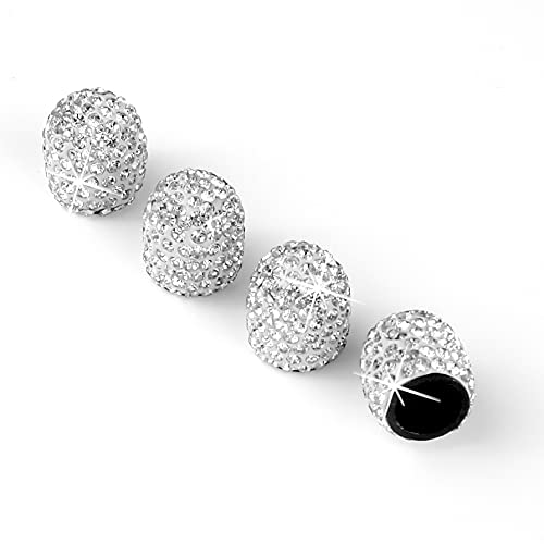 JUSTTOP 4 عبوات مصنوعة يدويًا من حجر الراين الكريستالي أغطية جذعية لصمام إطارات السيارة ، صمام إطار عجلة السيارة ، ملحقات السيارة الجذابة المقاومة للغبار ، عالمية للسيارات والشاحنات والدراجات النارية - أبيض JUSTTOP 4 عبوات مصنوعة يدويًا من حجر الراين الكريستالي أغطية جذعية لصمام إطارات السيارة ، صمام إطار عجلة السيارة ، ملحقات السيارة الجذابة المقاومة للغبار ، عالمية للسيارات والشاحنات والدراجات النارية - أبيض