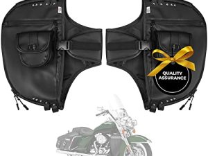 KEMIMOTO Street Glide Soft Lowers Chaps ، أغطية قضبان المحرك المصنوعة من الجلد الصناعي للموديلات السياحية Road King Road Glide Electra Glide and Trike موديل 1980-2017 2018 2019 2020 2021 2022