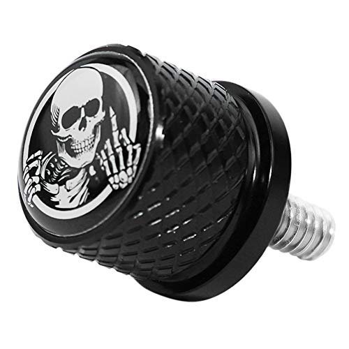 برغي برغي لمقعد الحاجز مخرش من الفولاذ المقاوم للصدأ 1/4 "-20 خيط متوافق مع Harley Sportster Touring Softail Dyna CVO Electra Glide Street Glide 1996-2020- هيكل عظمي في الإصبع الأوسط برغي برغي لمقعد الحاجز مخرش من الفولاذ المقاوم للصدأ 1/4 "-20 خيط متوافق مع Harley Sportster Touring Softail Dyna CVO Electra Glide Street Glide 1996-2020- هيكل عظمي في الإصبع الأوسط