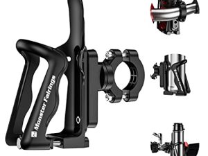 حامل أكواب للدراجات النارية من Monster Fairing's ، حامل مشروبات مقاس عالمي 1.95 - 2.75 بوصة ، قفص زجاجة للدراجة ، لدراجة نارية ، دراجة ، عربة أطفال ، مقود