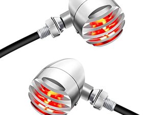 NTHREEAUTO LED Turn Signals Blinkers Universal Bullet Back Indicator متوافق مع Harley Dyna و Honda Shadow و Kawasaki Vulcan و Yahama و Bobber و Suzuki 12V Motorbikes