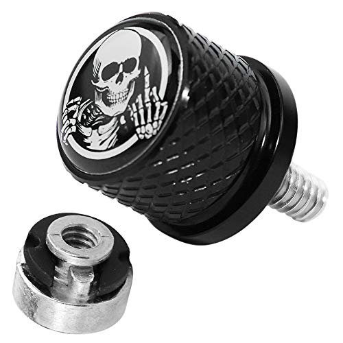 GUAIMI Fender Seat Bolt Screw Nut Kit 1/4 "-20 Thread متوافق مع Harley Sportster Touring Electra Glide Street Glide 1996-2020 -Skeleton Middle Finger-Black GUAIMI Fender Seat Bolt Screw Nut Kit 1/4 "-20 Thread متوافق مع Harley Sportster Touring Electra Glide Street Glide 1996-2020 -Skeleton Middle Finger-Black