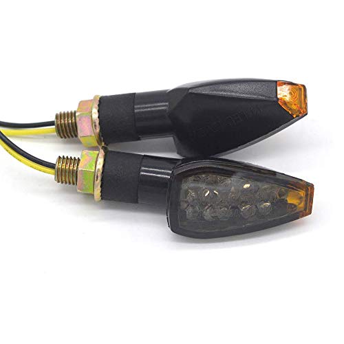 Evomosa Mini Stalk Arrow ضوء دراجة نارية بدوره إشارات أضواء 10 مللي متر العالمي دراجة نارية LED مؤشر وامض مصباح كهرماني (2 قطعة) Evomosa Mini Stalk Arrow ضوء دراجة نارية بدوره إشارات أضواء 10 مللي متر العالمي دراجة نارية LED مؤشر وامض مصباح كهرماني (2 قطعة)