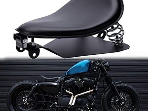 وسادة دراجة نارية سوداء مخصصة للربيع المنفرد بمقعد فردي مجموعة دعامة تثبيت لرياضة Sportster XL1200883 48 Dyna Softail Fatboy مخصص
