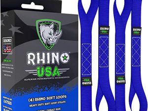 أحزمة ربط الدراجة النارية Rhino USA Soft Loop (4PK) - 10.427 رطل أقصى قوة كسر 1.7 بوصة × 17 بوصة للاستخدام مع حزام السقاطة