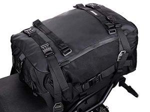 Rhinowalk Motor Pannier Bag 10/20/30L متعددة الوظائف للماء الخلفي الرف الجذع حقيبة مقعد دراجة نارية (أسود - 30L)