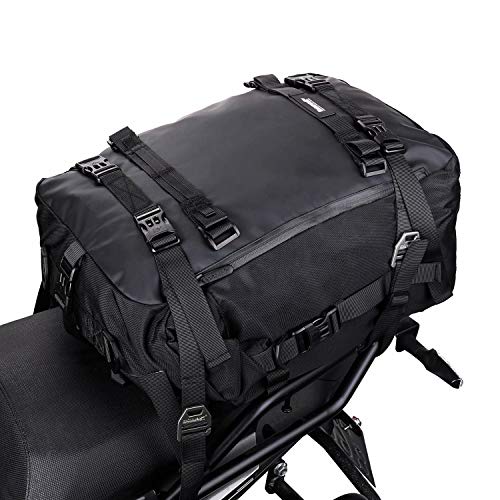 Rhinowalk Motor Pannier Bag 10/20/30L متعددة الوظائف للماء الخلفي الرف الجذع حقيبة مقعد دراجة نارية (أسود - 30L) Rhinowalk Motor Pannier Bag 10/20/30L متعددة الوظائف للماء الخلفي الرف الجذع حقيبة مقعد دراجة نارية (أسود - 30L)