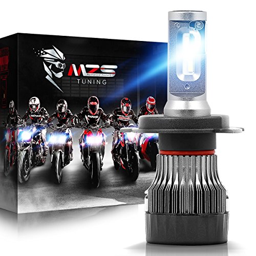 MZS H4 LED لمبة المصباح الأحادية للدراجات النارية ، 9003 HB2 مجموعة تحويل صغيرة - رقائق - 6500K شديدة السطوع MZS H4 LED لمبة المصباح الأحادية للدراجات النارية ، 9003 HB2 مجموعة تحويل صغيرة - رقائق - 6500K شديدة السطوع