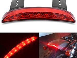 KATUR للدراجات النارية 8 LED Stop المفرومة حافة الحاجز تشغيل الفرامل الخلفية الذيل ضوء متوافق مع Harley Sportster XL 883N 1200N XL1200V XL1200X الضوء الأحمر