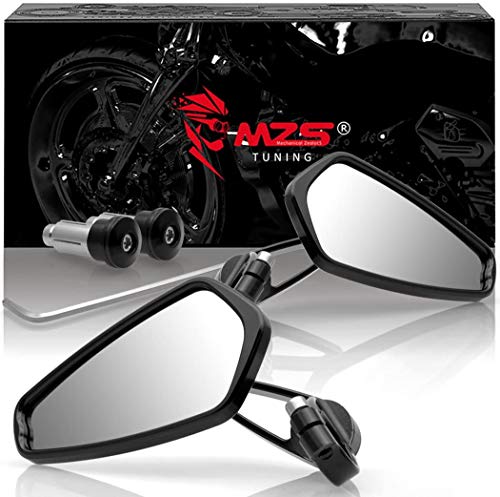 MZS دراجة نارية بار نهاية مرايا الرؤية الخلفية مرآة جانبية أسود 7/8 متوافق مع GROM MSX125 CB500F Z125 Z750 Z900 MT-03 MT-07 FZ-07 MT-09 FZ-09 MT-10 FZ-10 FZ6 FZ8 FZ6R SV650 SV1000 GSXR 600750 1000 MZS دراجة نارية بار نهاية مرايا الرؤية الخلفية مرآة جانبية أسود 7/8 متوافق مع GROM MSX125 CB500F Z125 Z750 Z900 MT-03 MT-07 FZ-07 MT-09 FZ-09 MT-10 FZ-10 FZ6 FZ8 FZ6R SV650 SV1000 GSXR 600750 1000