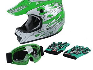 XFMT DOT Youth Kids Motocross Offroad Street Dirt Bike Helmet Goggles Gloves ATV Mx Helmet ...