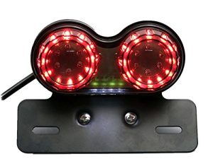 مصباح خلفي للدراجة النارية 40 وات 40 LED مصباح إيقاف فرامل تشغيل متكامل مصباح إشارات الانعطاف أسود مع قوس لوحة ترخيص لهارلي هوندا ياماها سوزوكي كاواساكي