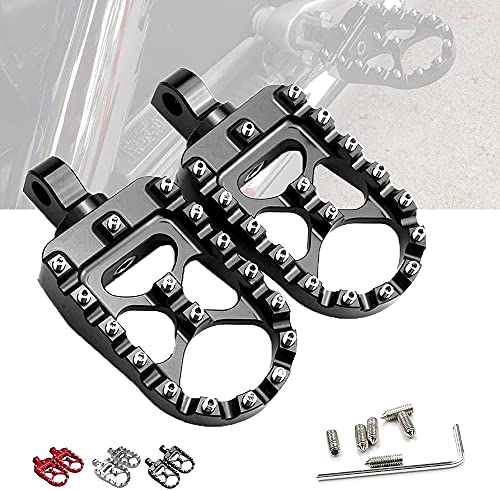 StarknightMT CNC واسعة الدهن القدمين 360 ° Roating MX Foot Pegs Chopper Style متوافق مع Harley Dyna Fatboy Sportster Iron 883 (أسود) StarknightMT CNC واسعة الدهن القدمين 360 ° Roating MX Foot Pegs Chopper Style متوافق مع Harley Dyna Fatboy Sportster Iron 883 (أسود)