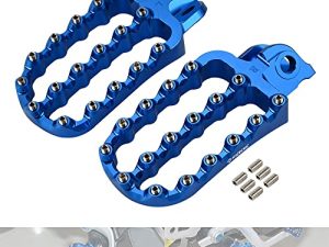 NICECNC Rally Style Wide Rider Motorcycle أوتاد القدم دواسة المتوافقة مع Husqvarna 701 Enduro / 701 Supermoto 2016-2022 2017 2018 2019 2020 2021،690 Enduro / R / SMC / R 2008-22 ، ألومنيوم أزرق