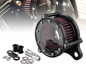 Sporacingrts للدراجات النارية فلتر هواء CNC أسود منظف الهواء مرشح متوافق مع Harley Davidson Sportster Police XL883P