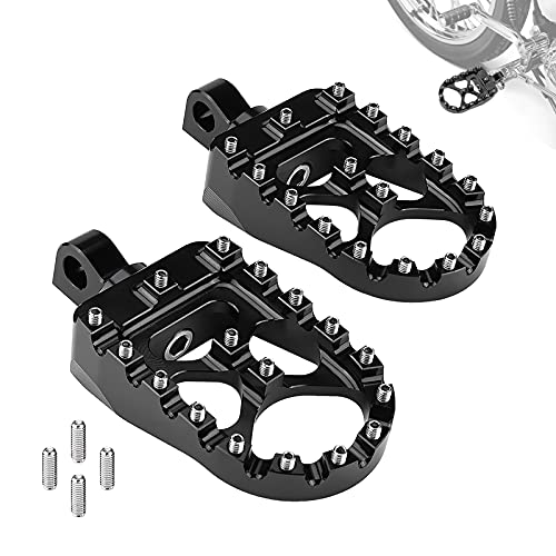 أوتاد قدم عريضة من KEMIMOTO CNC لـ Dyna Sportster FLFB FLSTF Iron 883 Softail Street Glide ، قابلة للدوران 360 درجة MX Chopper Bobber Style Motorcycle Footpegs أسود أوتاد قدم عريضة من KEMIMOTO CNC لـ Dyna Sportster FLFB FLSTF Iron 883 Softail Street Glide ، قابلة للدوران 360 درجة MX Chopper Bobber Style Motorcycle Footpegs أسود