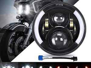 مصباح أمامي لدراجة نارية LED مقاس 7 بوصات من SUPAREE للتجول في الطريق King Ultra Classic Street Glide Tri Cvo Heritage Softail Slim Deluxe Fatboy Chrome