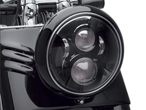 مصباح أمامي LED أسود 7 بوصة معتمد من Dot متوافق مع جولة الدراجات النارية ، FLD ، Softail Heritage ، Street Glide ، Road King ، Electra Glide ، Yamaha V-Star Road Star Wrangler