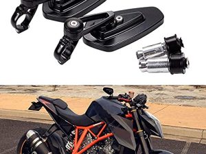 أسود دراجة نارية بار نهاية مرايا الرؤية الخلفية CNC متوافقة مع GROM MSX125 CB500F Kawasaki Z125 pro Z650 Z750 Z800 Z900 ER6N ER6F Yamaha MT-03 MT-07 FZ-07 MT-09 FZ-09 MT-10 FZ-10 MT-25 FZ6 FZ8 FZ6R