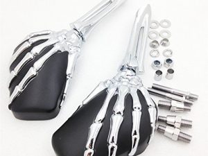 مرآة اليد SMT-Claw Skeleton Hand Mirror متوافقة مع Honda Cb Cbr Rebel Shadow Mangna Vt Vtx 1300 1800 [B00RW3QV0Q]