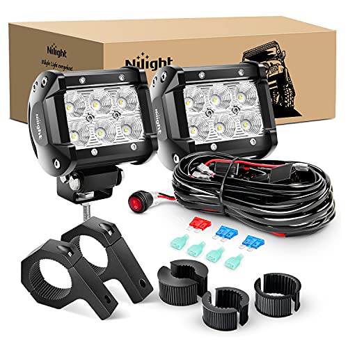 Nilight ZH060 2PCS 4 بوصة 18W ضوء الفيضانات LED قوس تصاعد شريط أفقي أنبوب المشبك مع الأسلاك على الطرق الوعرة تسخير 2 يؤدي ، 2 سنة الضمان Nilight ZH060 2PCS 4 بوصة 18W ضوء الفيضانات LED قوس تصاعد شريط أفقي أنبوب المشبك مع الأسلاك على الطرق الوعرة تسخير 2 يؤدي ، 2 سنة الضمان