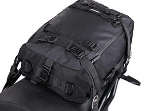 Rhinowalk Motor Pannier Bag 10/20/30L متعددة الوظائف مقاوم للماء الرف الخلفي حقيبة مقعد الدراجة النارية ، أسود 20L