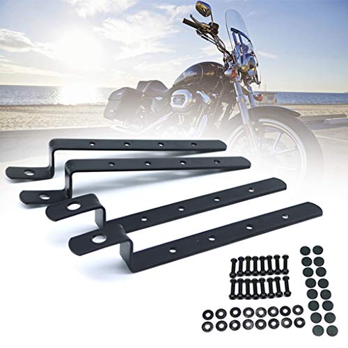 HONGPA Universal Motorcycle Saddle Bags أقواس أقواس جذع صلبة أقواس تثبيت أكياس سرج HONGPA Universal Motorcycle Saddle Bags أقواس أقواس جذع صلبة أقواس تثبيت أكياس سرج