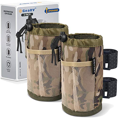 حامل أكواب GEARV 2Pack للدراجة والسكوتر والكرسي المتحرك ، وحامل زجاجة المياه لـ UTV / ATV ، ووكر ، وعربة الجولف والشاطئ ، وملحقات حامل المشروبات العالمية مع جيب شبكي وقفل للسلك (أصفر كامو) حامل أكواب GEARV 2Pack للدراجة والسكوتر والكرسي المتحرك ، وحامل زجاجة المياه لـ UTV / ATV ، ووكر ، وعربة الجولف والشاطئ ، وملحقات حامل المشروبات العالمية مع جيب شبكي وقفل للسلك (أصفر كامو)