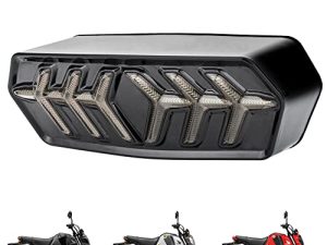 مصباح خلفي متكامل من HAZAWA Grom مع إشارة انعطاف متسلسلة Led SMD للدراجة النارية مجموعة ضوء خلفي متدفق متوافق مع Honda Grom MSX125 CBR650 CTX700 CTX700N (عدسة دخان)