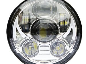 مصباح أمامي Wisamic 5-3 / 4 5.75 بوصة LED - متوافق مع Harley Davidson Dyna Street Bob Super Wide Glide Low Rider Night Rod Train Softail Deuce Custom Sportster Iron 883-Sliver