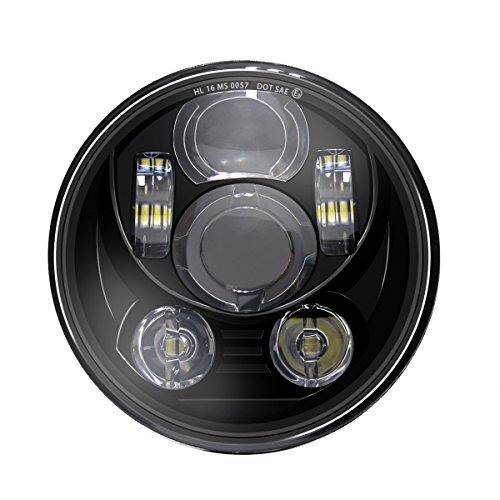 مصباح أمامي Wisamic 5-3 / 4 5.75 بوصة LED - متوافق مع Harley Davidson Dyna Street Bob Super Wide Glide Low Rider Night Rod Train Softail Deuce Custom Sportster Iron 883-Black مصباح أمامي Wisamic 5-3 / 4 5.75 بوصة LED - متوافق مع Harley Davidson Dyna Street Bob Super Wide Glide Low Rider Night Rod Train Softail Deuce Custom Sportster Iron 883-Black