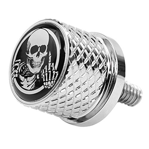 برغي برغي لمقعد الحاجز مخرش من الفولاذ المقاوم للصدأ 1/4 "-20 خيط متوافق مع Harley Sportster Touring Softail Dyna CVO Electra Glide Street Glide 1996-2020- هيكل عظمي في الإصبع الأوسط برغي برغي لمقعد الحاجز مخرش من الفولاذ المقاوم للصدأ 1/4 "-20 خيط متوافق مع Harley Sportster Touring Softail Dyna CVO Electra Glide Street Glide 1996-2020- هيكل عظمي في الإصبع الأوسط
